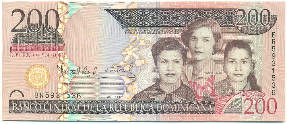 200 песо 2007 года Доминиканская республика — Фото №1