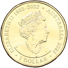 1 доллар 2023 года Австралия «Большие австралийские вещи – большой прыгающий крокодил» — Фото №2