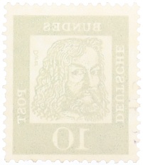 Почтовая марка 10 пфеннигов 1961 года Западная Германия (ФРГ) — Фото №2