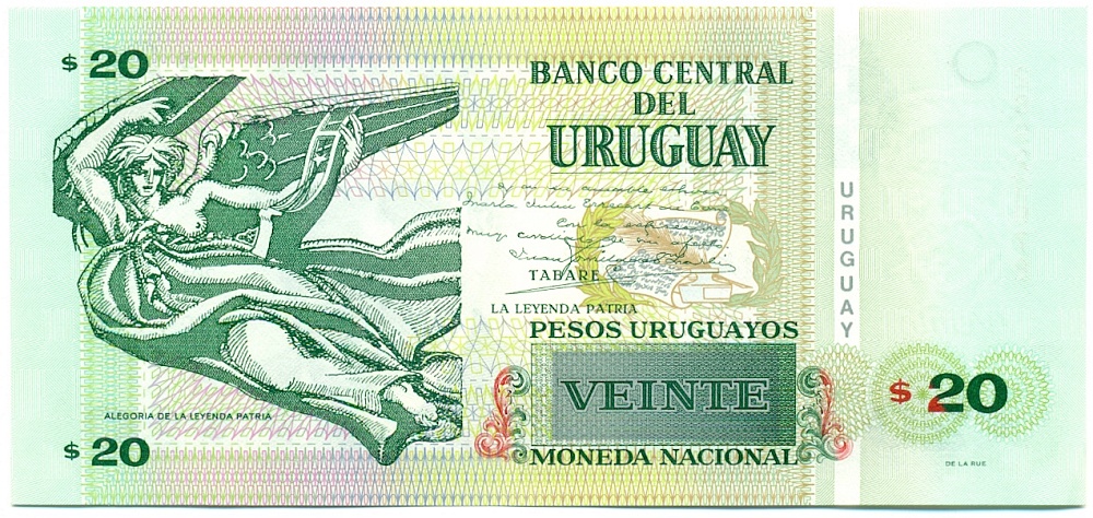 20 песо 2011 года Уругвай — Фото №2