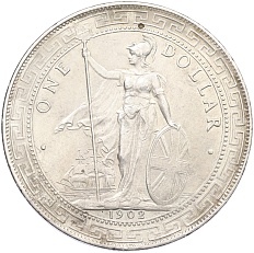 1 доллар 1902 года Великобритания «Торговый доллар» — Фото №1
