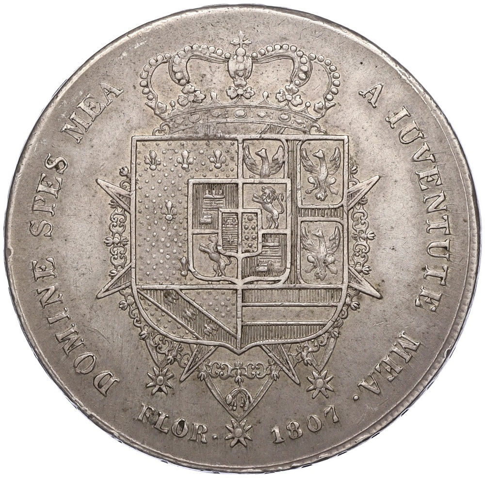 1 франческоне 1807 года Королевство Этрурия (Тоскана) — Фото №2
