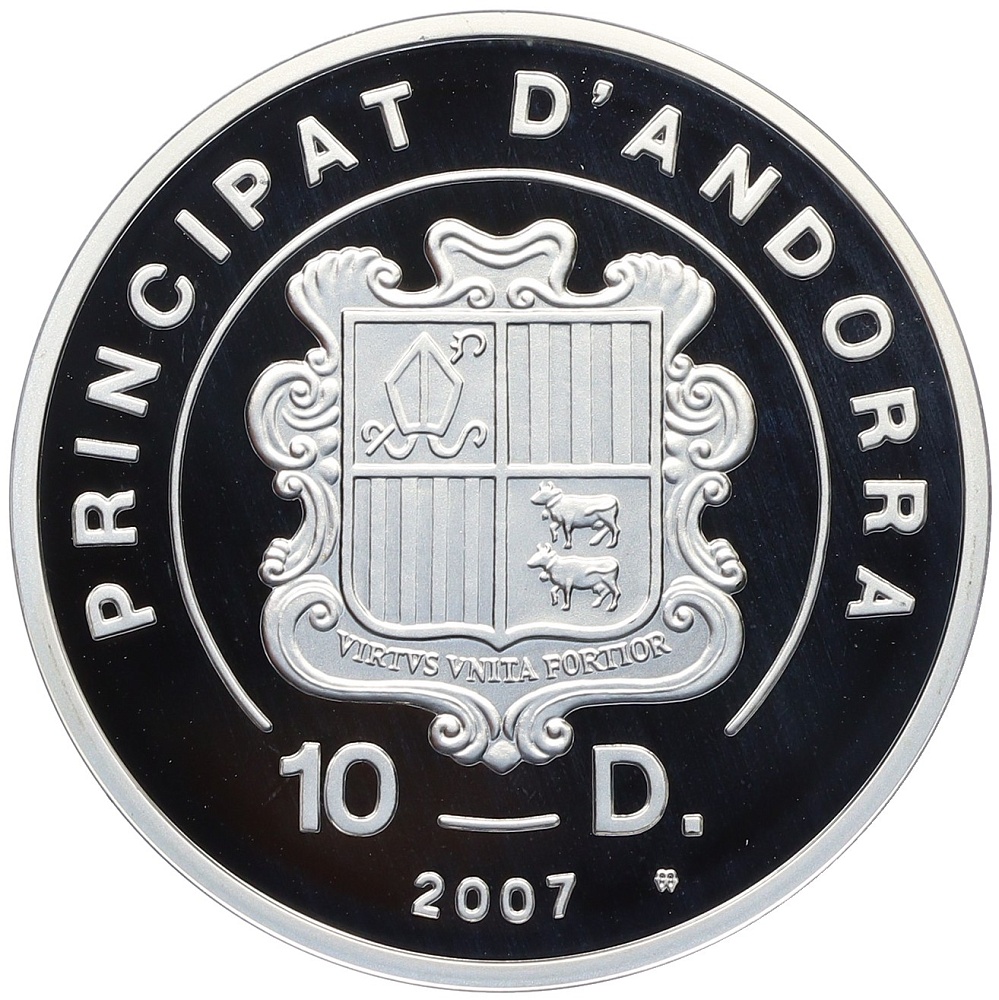 10 динеров 2007 года Андорра «Экстрим — Сноубординг» — Фото №2