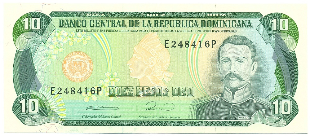 10 песо 1990 года Доминиканская республика — Фото №1