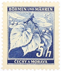Почтовая марка 5 геллеров 1939 года Богемия и Моравия — Фото №1
