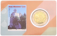 2 евро 2018 года Сан-Марино (в блистере) — Фото №1