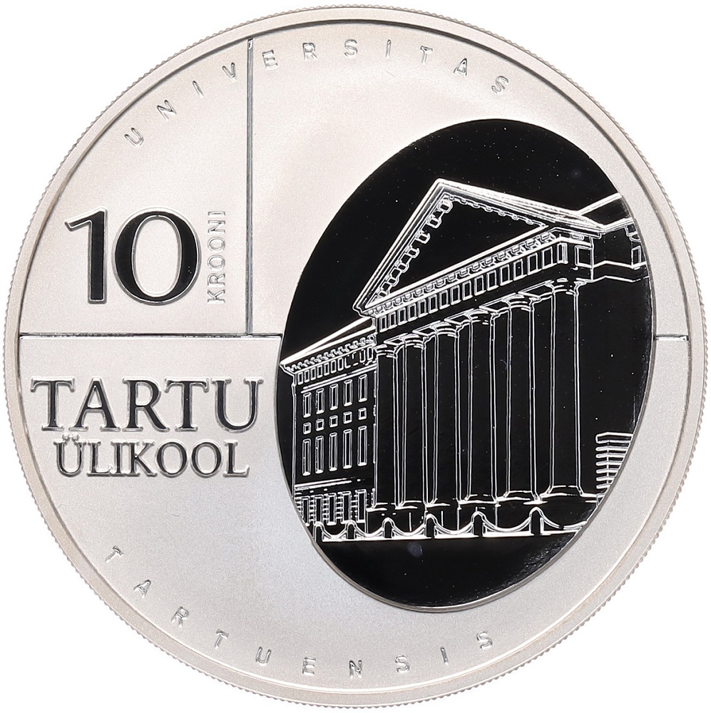 10 крон 2002 года Эстония «200 лет Тартускому университету» — Фото №1