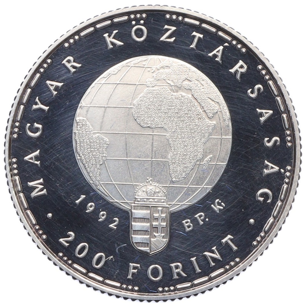 200 форинтов 1992 года Венгрия «Природный заповедник — Белые аисты» — Фото №2