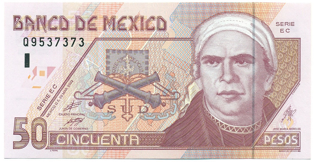 50 песо 2002 года Мексика — Фото №1