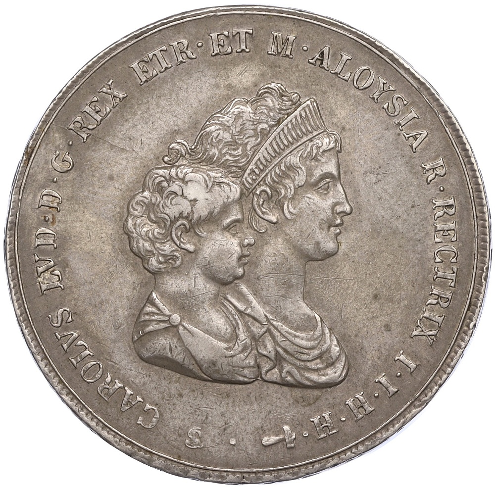 1 франческоне 1807 года Королевство Этрурия (Тоскана) — Фото №1