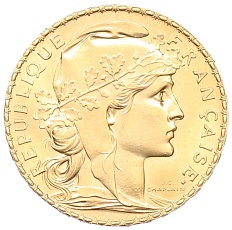 20 франков 1910 года Франция — Фото №2