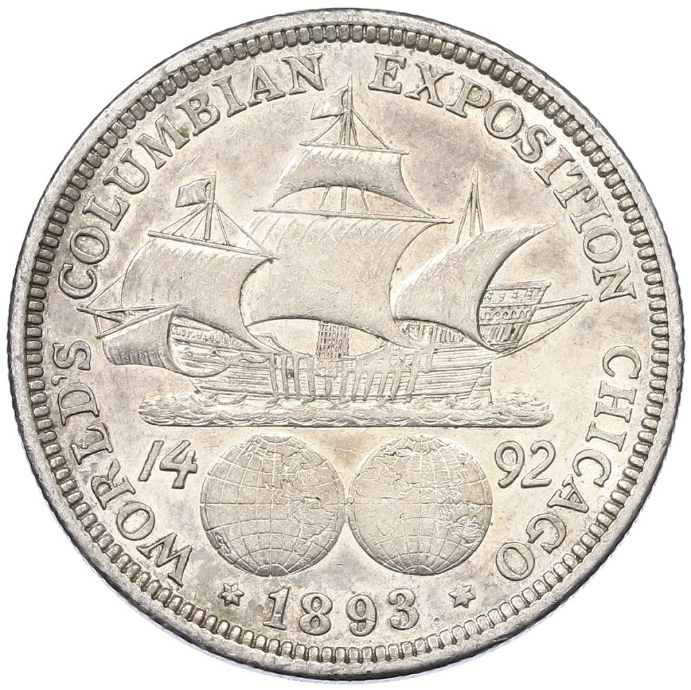 1/2 доллара (50 центов) 1893 года США «Колумбийская выставка в Чикаго» — Фото №1