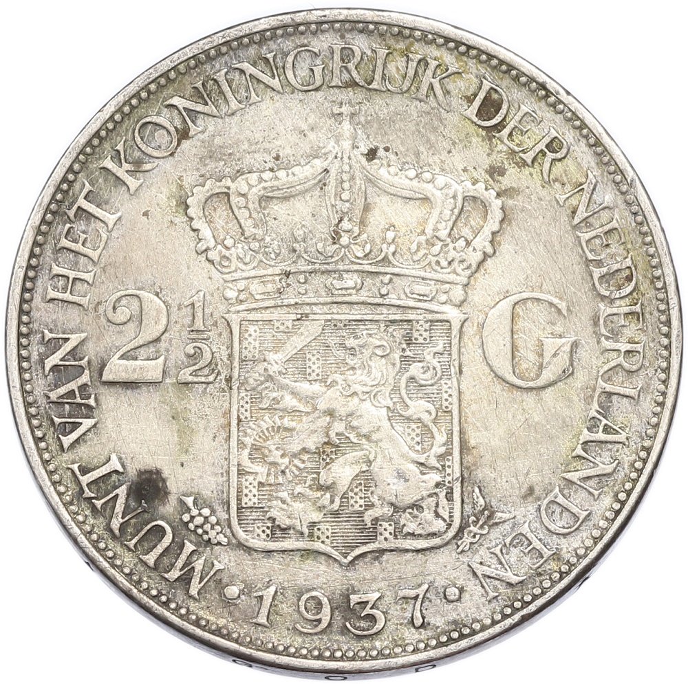 2 1/2 гульдена 1937 года Нидерланды — Фото №1