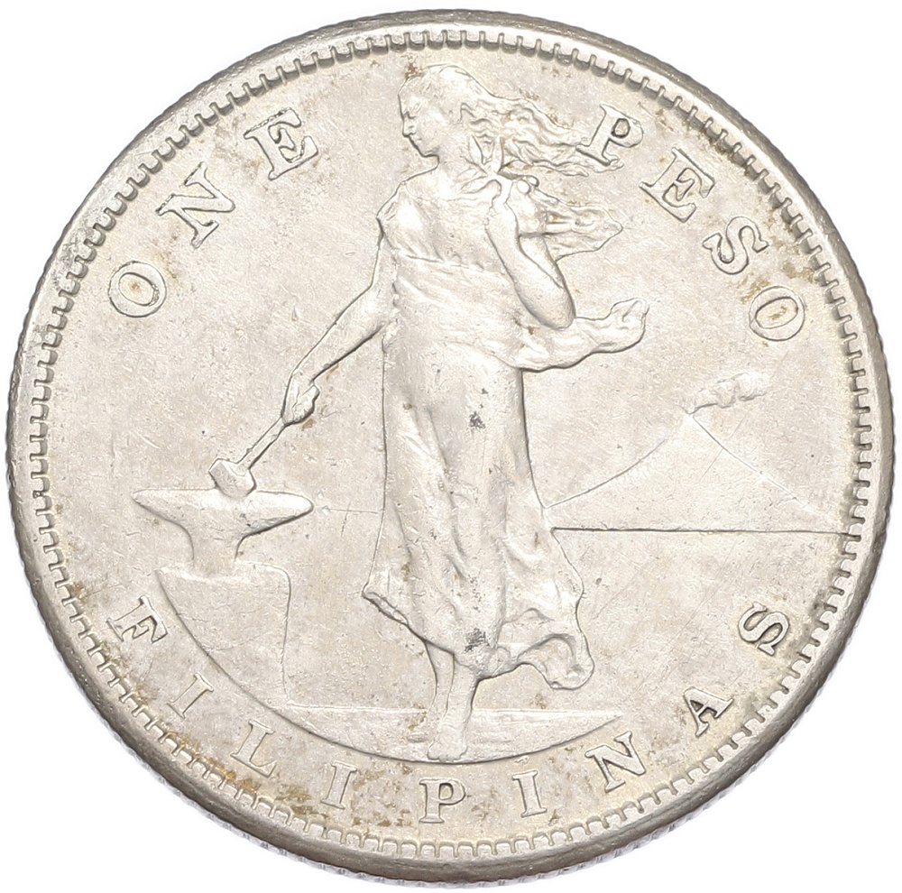1 песо 1909 года Филиппины (Администрация США) — Фото №1