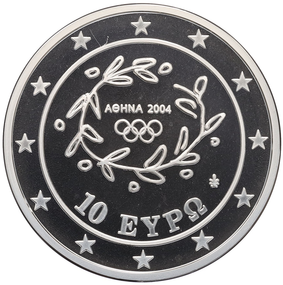 10 евро 2004 года Греция «XXVIII летние Олимпийские Игры в Афинах 2004 года — Гандбол» — Фото №2