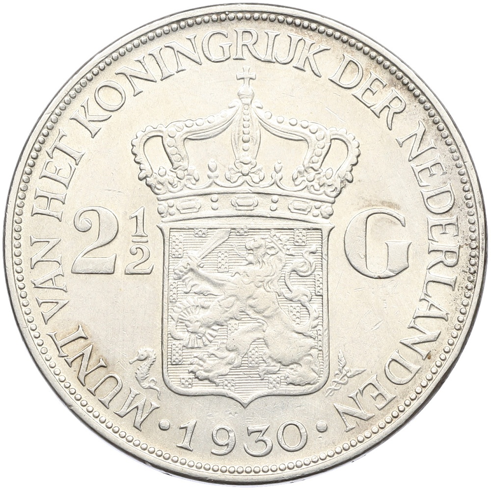 2 1/2 гульдена 1930 года Нидерланды — Фото №1