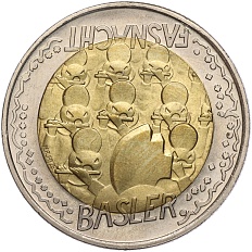 5 франков 2000 года Швейцария «Карнавал в Базеле» — Фото №1