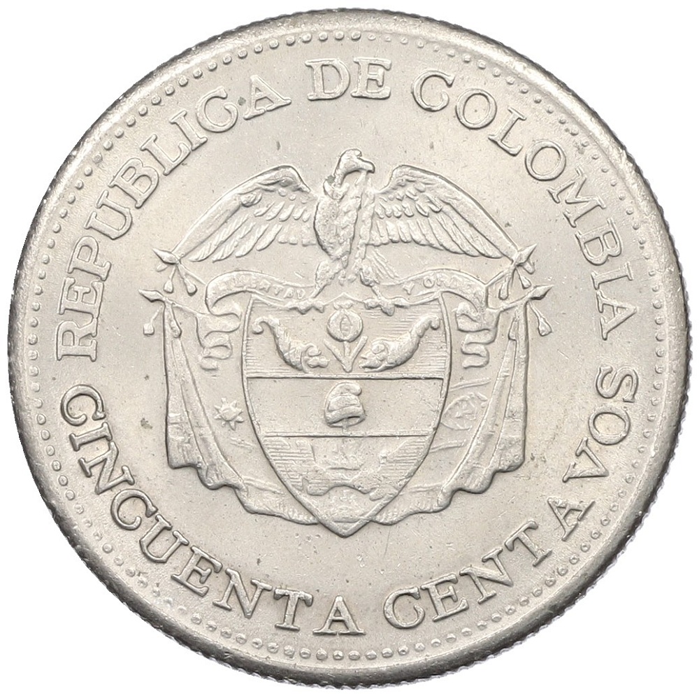 50 сентаво 1959 года Колумбия — Фото №2
