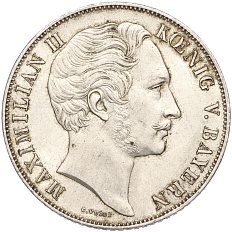 2 гульдена 1848 года Бавария — Фото №1