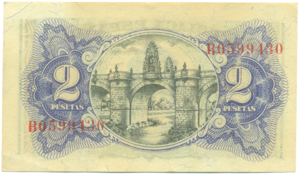2 песеты 1938 года Испания — Фото №2
