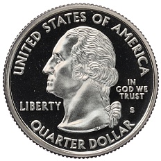 1/4 доллара (25 центов) 2002 года S США «Штаты и территории — Индиана» — Фото №2