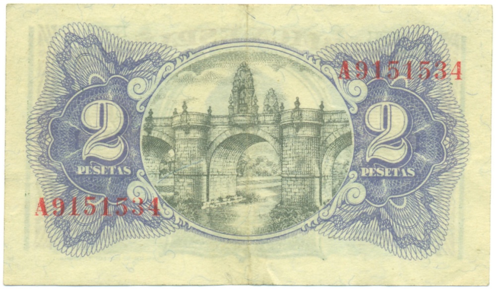 2 песеты 1938 года Испания — Фото №2
