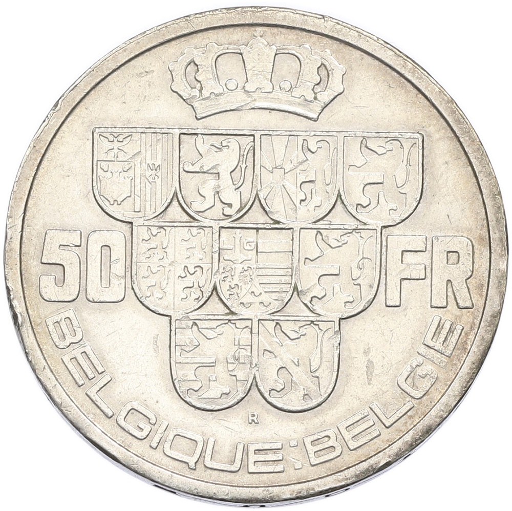 50 франков 1939 года Бельгия (Надпись BELGIQUE:BELGIE) — Фото №2