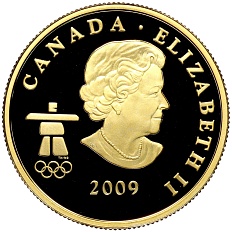 75 долларов 2009 года Канада «XXI зимние Олимпийские Игры 2010 в Ванкувере — Олимпийский дух» — Фото №2