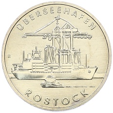 5 марок 1988 года Восточная Германия (ГДР) «30 лет порту города Росток» — Фото №1