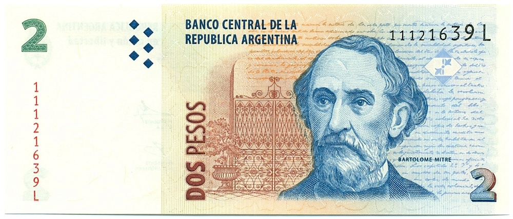 2 песо 2010 года Аргентина — Фото №1