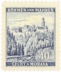 Почтовая марка 40 геллеров 1939 года Богемия и Моравия — Фото №1