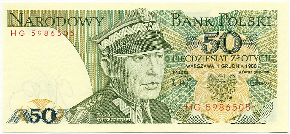 50 злотых 1988 года Польша — Фото №1