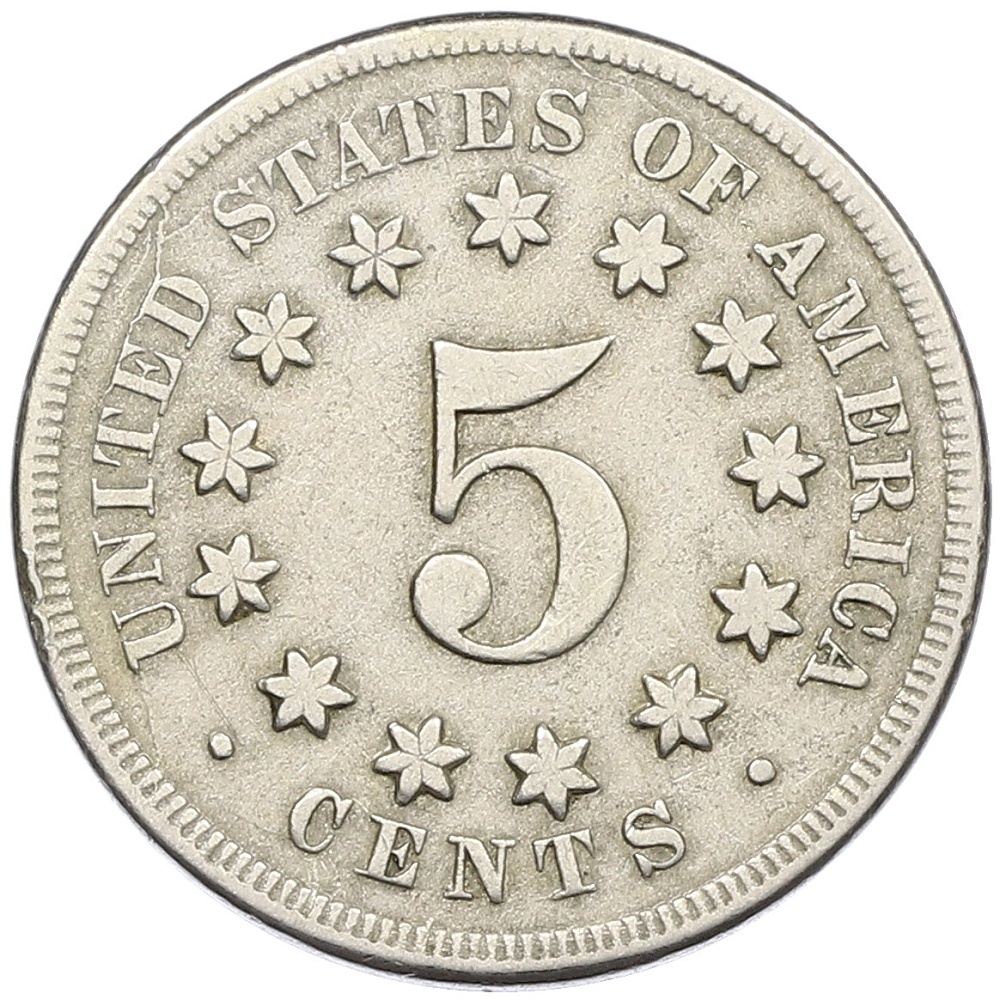 5 центов 1867 года США — Фото №2