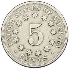 5 центов 1867 года США — Фото №2