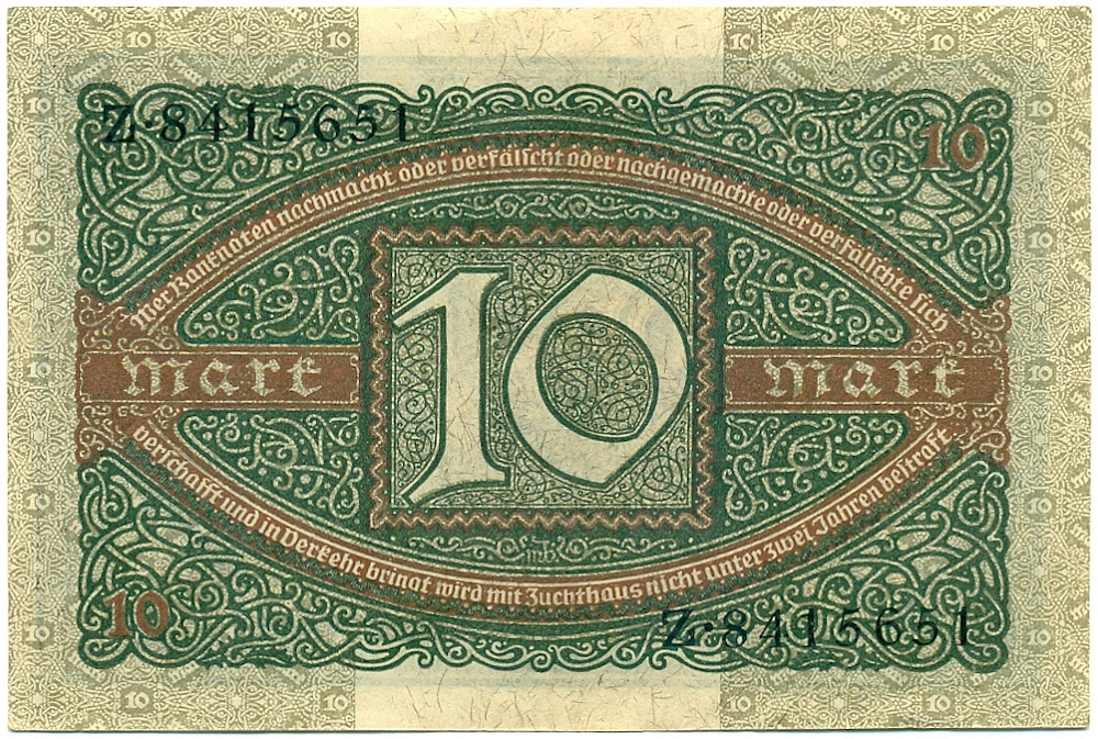 10 марок 1920 года Германия — Фото №2