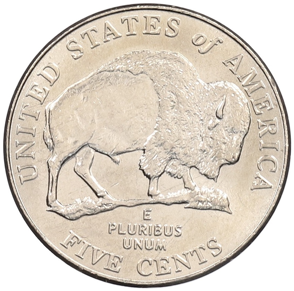 5 центов 2005 года D США «200 лет экспедиции Льюиса и Кларка — Бизон» — Фото №1