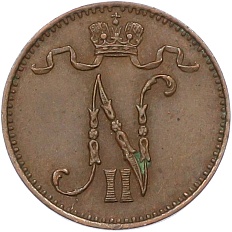 1 пенни 1907 года Русская Финляндия — Фото №2