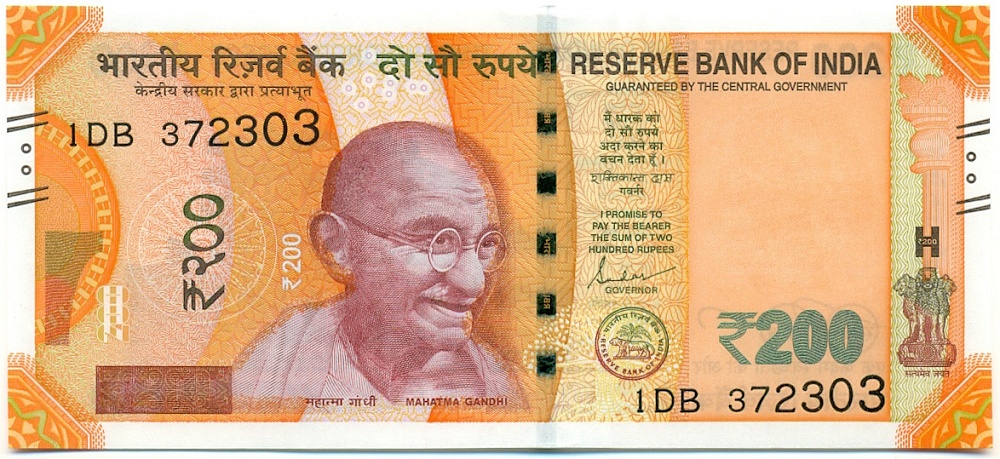 200 рупий 2019 года Индия — Фото №1