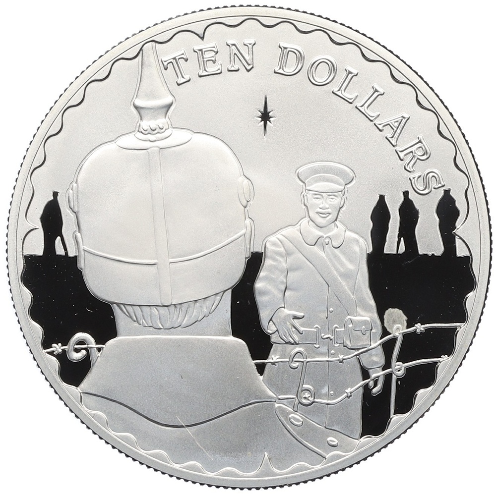 10 долларов 2008 года Каймановы острова «90-летие окончания Первой Мировой войны» — Фото №1