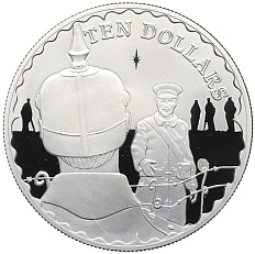 10 долларов 2008 года Каймановы острова «90-летие окончания Первой Мировой войны» — Фото №1