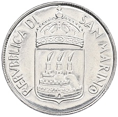 100 лир 1973 года Сан-Марино — Фото №2