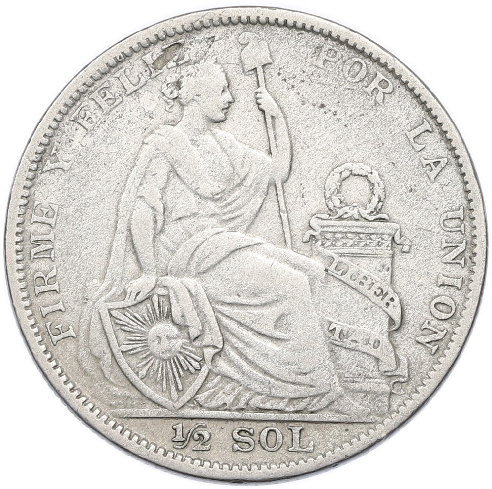 1/2 соля 1923 года Перу — Фото №2