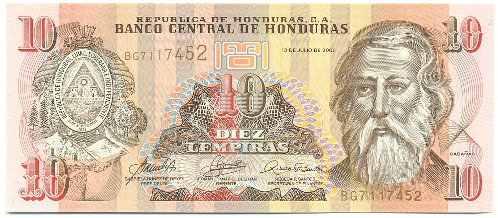 10 лемпир 2006 года Гондурас — Фото №1