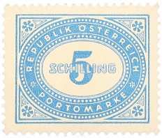 Почтовая марка 5 шиллингов 1947 года Австрия — Фото №1