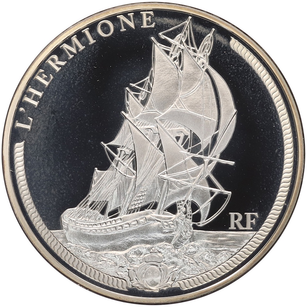 10 евро 2012 года Франция «Великие французские корабли — Hermione» — Фото №1