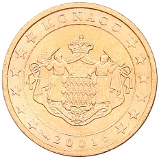 2 евроцента 2001 года Монако — Фото №1