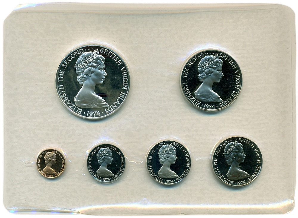 Набор из 6 монет 1974 года Британские Виргинские острова — Фото №2