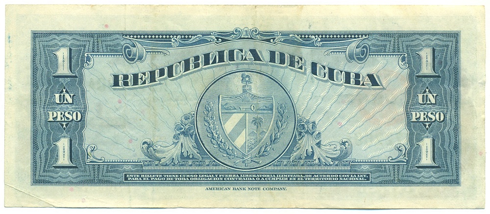1 песо 1960 года Куба — Фото №2
