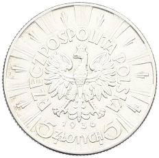 5 злотых 1936 года Польша «Юзеф Пилсудский» — Фото №2