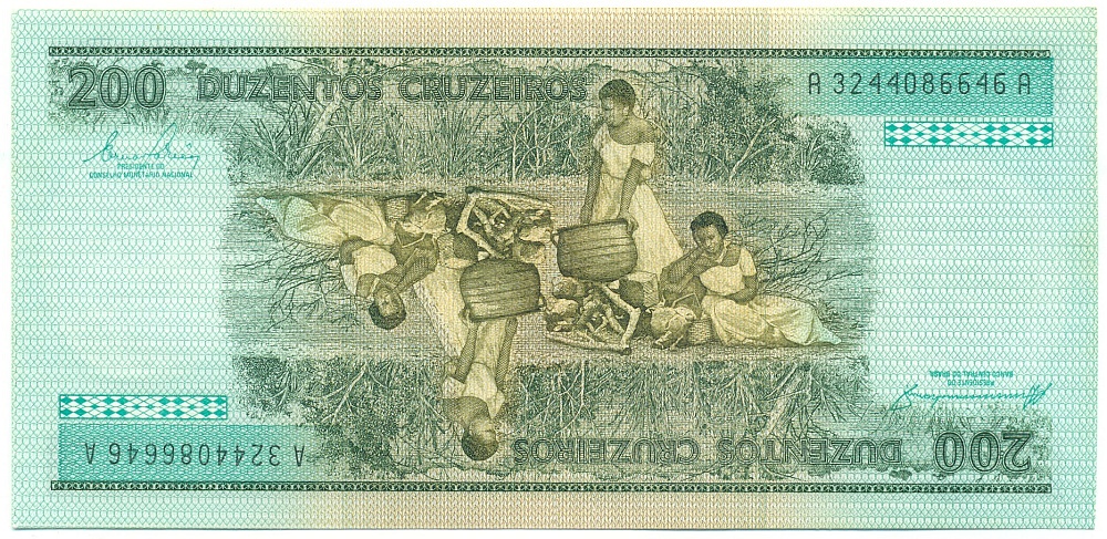 200 крузейро 1984 года Бразилия — Фото №2